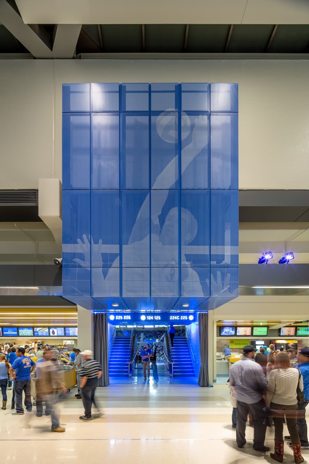 UCLA Pauley Pavilion Renovation and Expansion
Los Angeles, California
Architects - NBBJ
UCLA, Pauley Pavilion, basketball, stadium, sport, NBBJ, renovation, spectator, graphics, signage, glass, terracotta